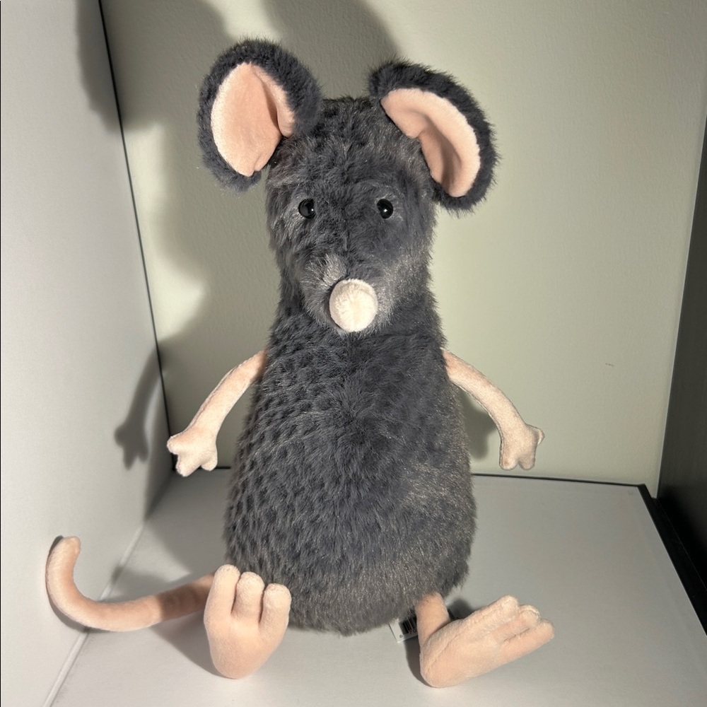 Jellycat Plush Mouse Toy - Gray and Cream - Picture 1 of 7